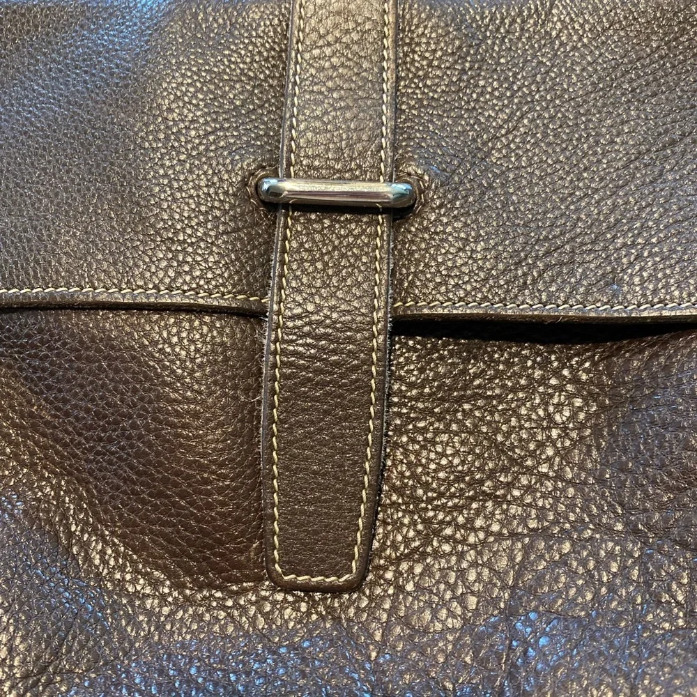 Roots Brown Leather hand Bag or crossbody bag
